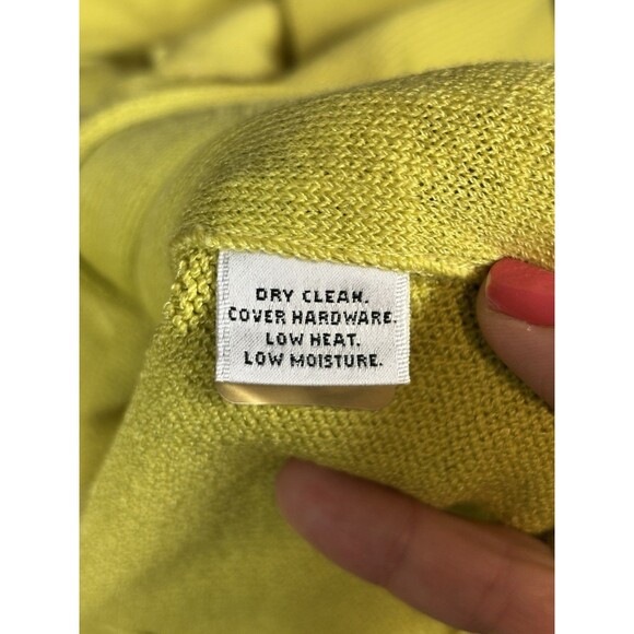 St John Collection Knit Jacket Blazer Lime Green Size 12 Chartreuse Button - Picture 4 of 14